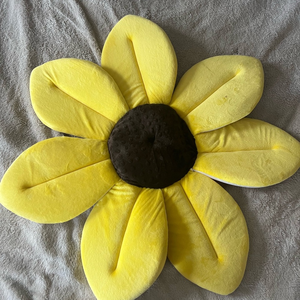 Baby Blooming Flower Baby Bath Yellow Sunflower Cushion